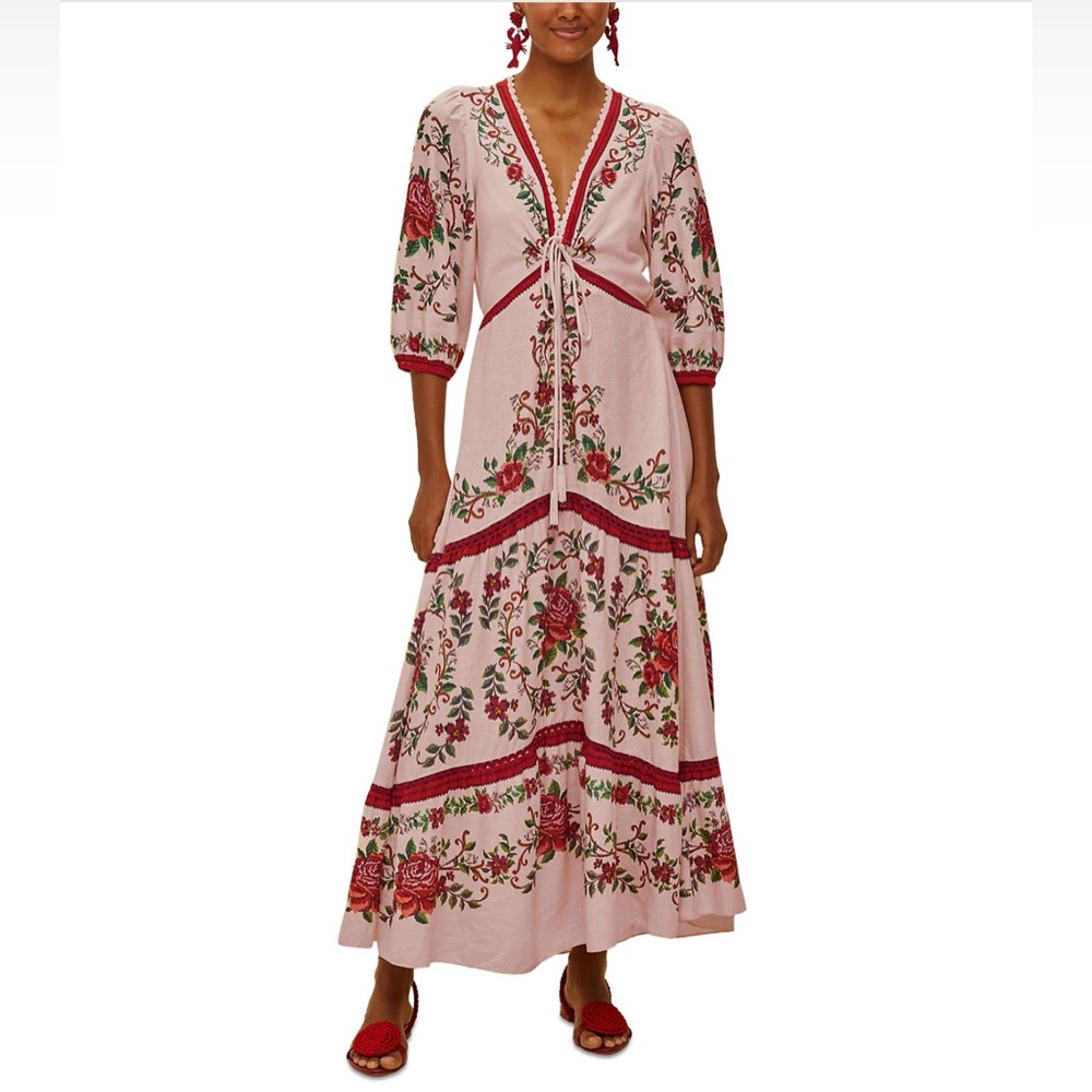 FARM Rio Flower Tapestry Maxi Dress